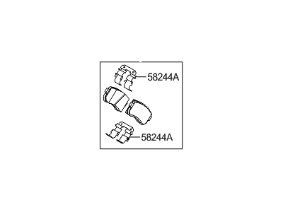 Hyundai 58302-2TA60 Rear Disc Brake Pad Kit