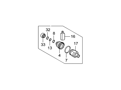 Hyundai 49584-3V550 Damper Kit-Front Axle Dynamic, RH