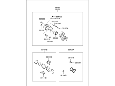Hyundai 58130-3L000 Brake Assembly-Front, RH