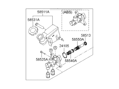 Kia 585102S201 Cylinder Assembly-Brake