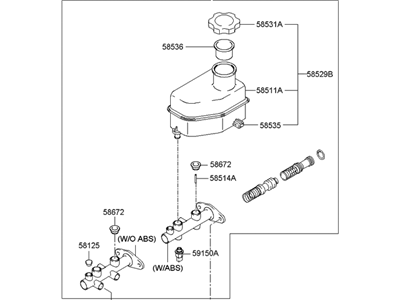 Hyundai 58510-2C800 Cylinder Assembly-Brake Master