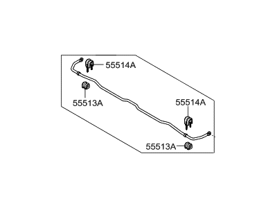 Hyundai 55510-3J200 Bar Assembly-Rear Stabilizer