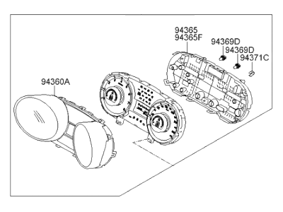 Hyundai 94001-3Q013 Cluster Assembly-Instrument