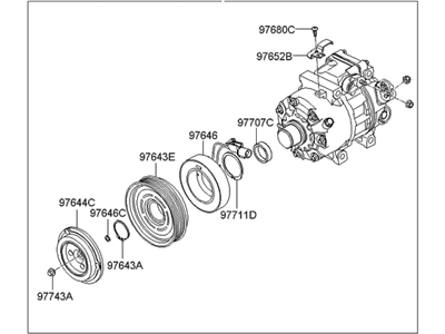 Hyundai 97701-2B350 Compressor Assembly
