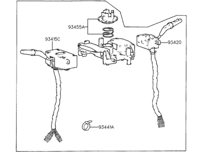 Hyundai 93450-34410 Body Assembly-Multifunction Switch