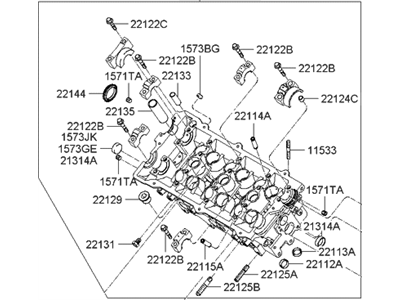 Hyundai 22100-372A0 Head Assembly-Cylinder, LH