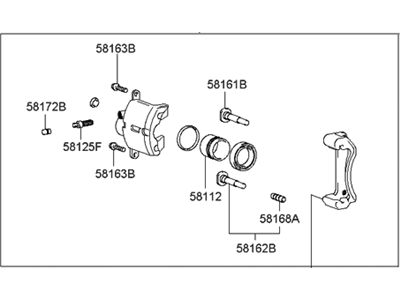 Hyundai 58190-39A00 CALIPER Kit-Front Brake, RH