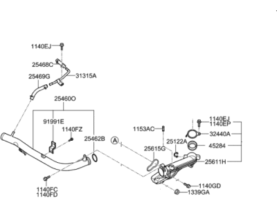 Hyundai 25611-3C660 Housing Assembly-THERMOSTAT