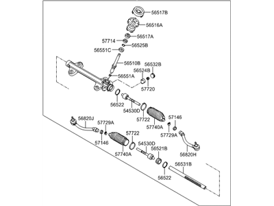 Hyundai 56500-3X001 Gear Assembly-Steering