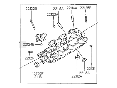 Hyundai 22100-35000 Head Assembly-Cylinder