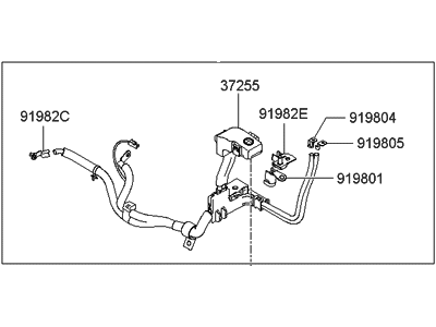 Hyundai 91850-3K110 Wiring Assembly-Battery (+)