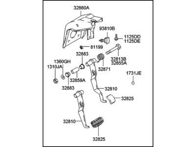 Hyundai 32806-25301 Pedal Assembly-Brake