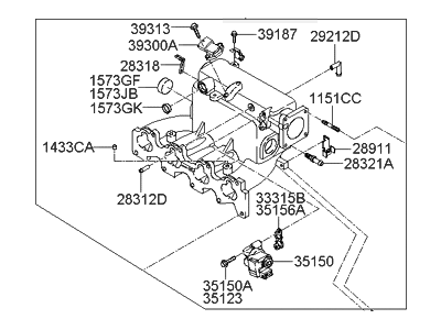 Hyundai 28310-23602 Manifold Assembly-Intake