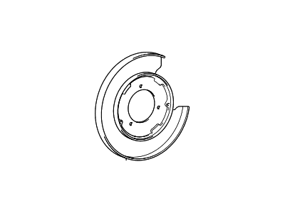 Hyundai 58252-38000 Plate Assembly-Rear Brake Back, RH