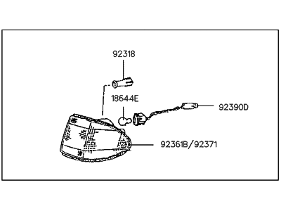 Hyundai 92304-33050 Lamp Assembly-Front Combination, RH