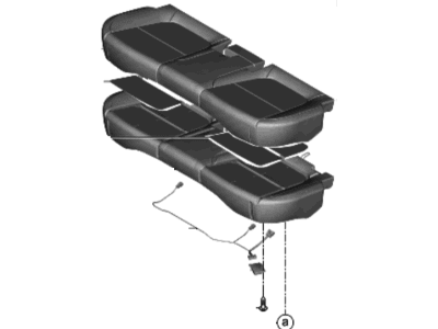 Hyundai 89100-J9000-J8Y CUSHION ASSY-RR SEAT