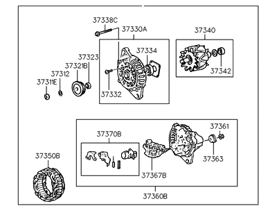 Hyundai 37300-22020 Generator Assembly
