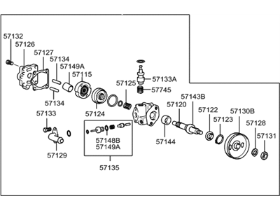 Hyundai 57100-38100 Pump Assembly-Power Steering Oil