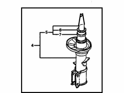 Hyundai 54650-21121 Strut Assembly, Front, Left