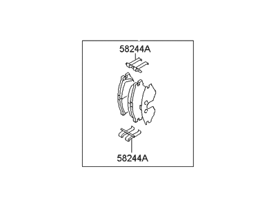 Hyundai 58302-26A00 Rear Disc Brake Pad Kit