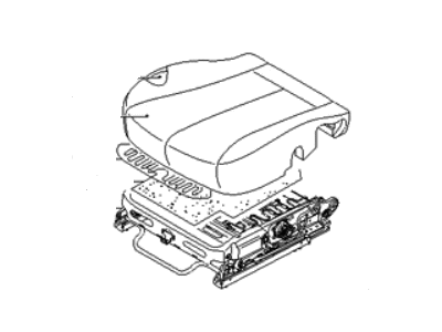 Hyundai 88260-4J320-CS6 Front Seat Cushion Cover, Right