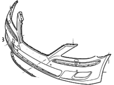 Hyundai 86510-3M020 Front Bumper Cover