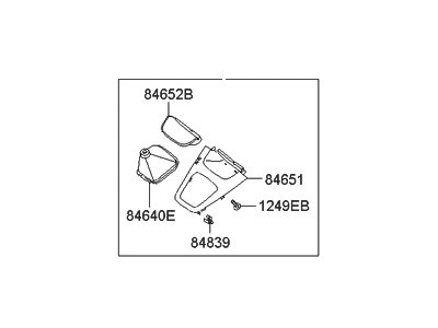 Hyundai 84650-2E550-7L Cover Assembly-Console Upper