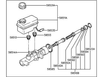 Hyundai 58510-33203 Cylinder Assembly-Brake Master