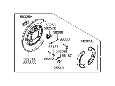 Hyundai 58270-2P000 Brake Assembly-Parking Rear, RH