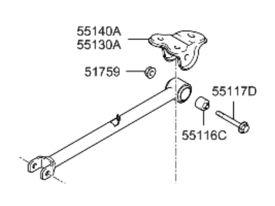 Hyundai 55100-2D000 Arm Complete-Trailing, LH