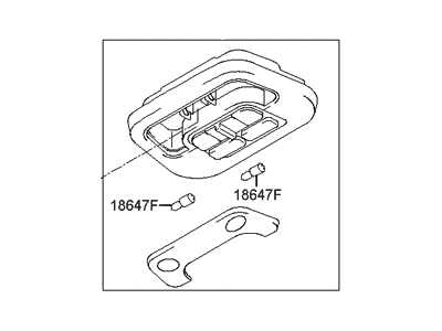 Hyundai 92820-39000-CI Overhead Console Lamp Assembly