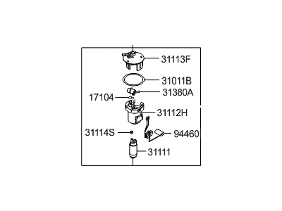 Hyundai 31110-1G500 Complete-Fuel Pump