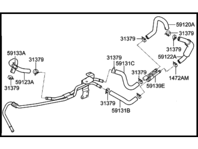 Hyundai 59150-C1401 HOSE/PIPE Assembly-Vacuum