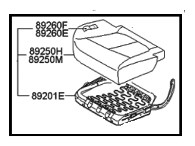 Hyundai 89200-0W000-J42 Cushion Assembly-Rear Seat, RH