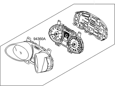 Hyundai 94021-2V200 Cluster Assembly-Instrument