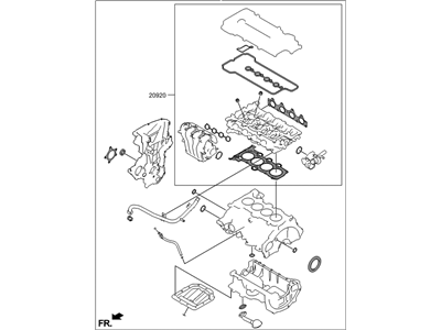 Hyundai 20910-2BU06 Gasket Kit-Engine Overhaul