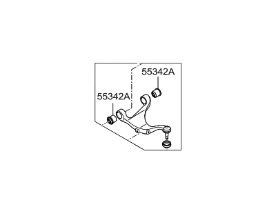 Hyundai 55240-1U000 Arm Assembly-Rear Upper, RH