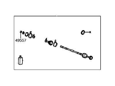 Hyundai 49507-29H00 Joint & Shaft Kit-Front Axle W