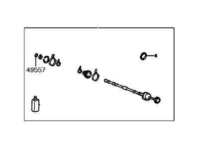 Hyundai 49507-29K00 Joint & Shaft Kit-Front Axle W