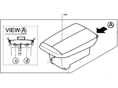 Hyundai 84660-B1CC0-4RR Console Armrest Assembly