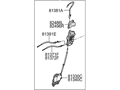 Hyundai 81320-B1020 Latch Assembly-Front Door, RH