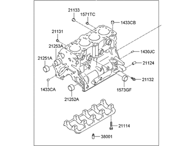 Kia 2110039510 Block Assembly-Cylinder