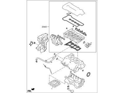 Hyundai 20910-2BU02 Gasket Kit-Engine Overhaul