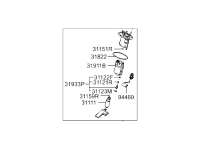 Hyundai 31110-3L500 Complete-Fuel Pump