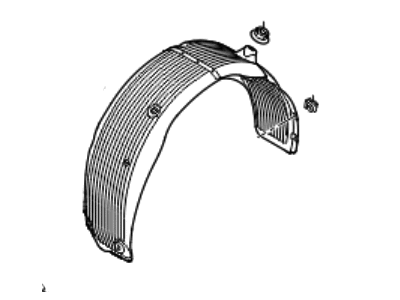 Hyundai 86822-2V000 Rear Wheel Guard Assembly, Right