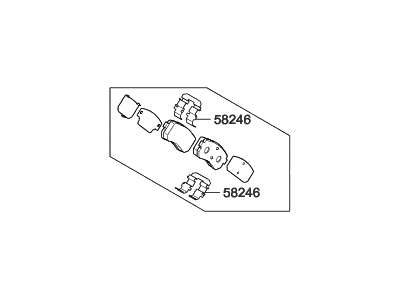 Hyundai 58302-C2A10 Rear Disc Brake Pad Kit