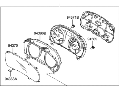 Hyundai 94009-1E201 Cluster Assembly-Instrument