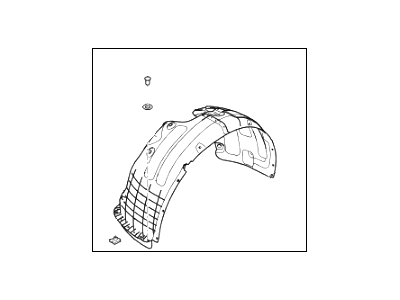 Hyundai 86811-D3000 Front Wheel Guard Assembly, Left