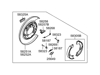 Hyundai 58250-2P000 Brake Assembly-Parking Rear, LH