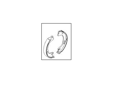 Hyundai 58305-3QA00 Shoe & Lining Kit-Rear Brake